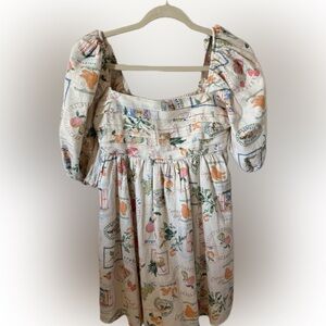 Abercrombie & Fitch Cream Smocked Dress Emerson